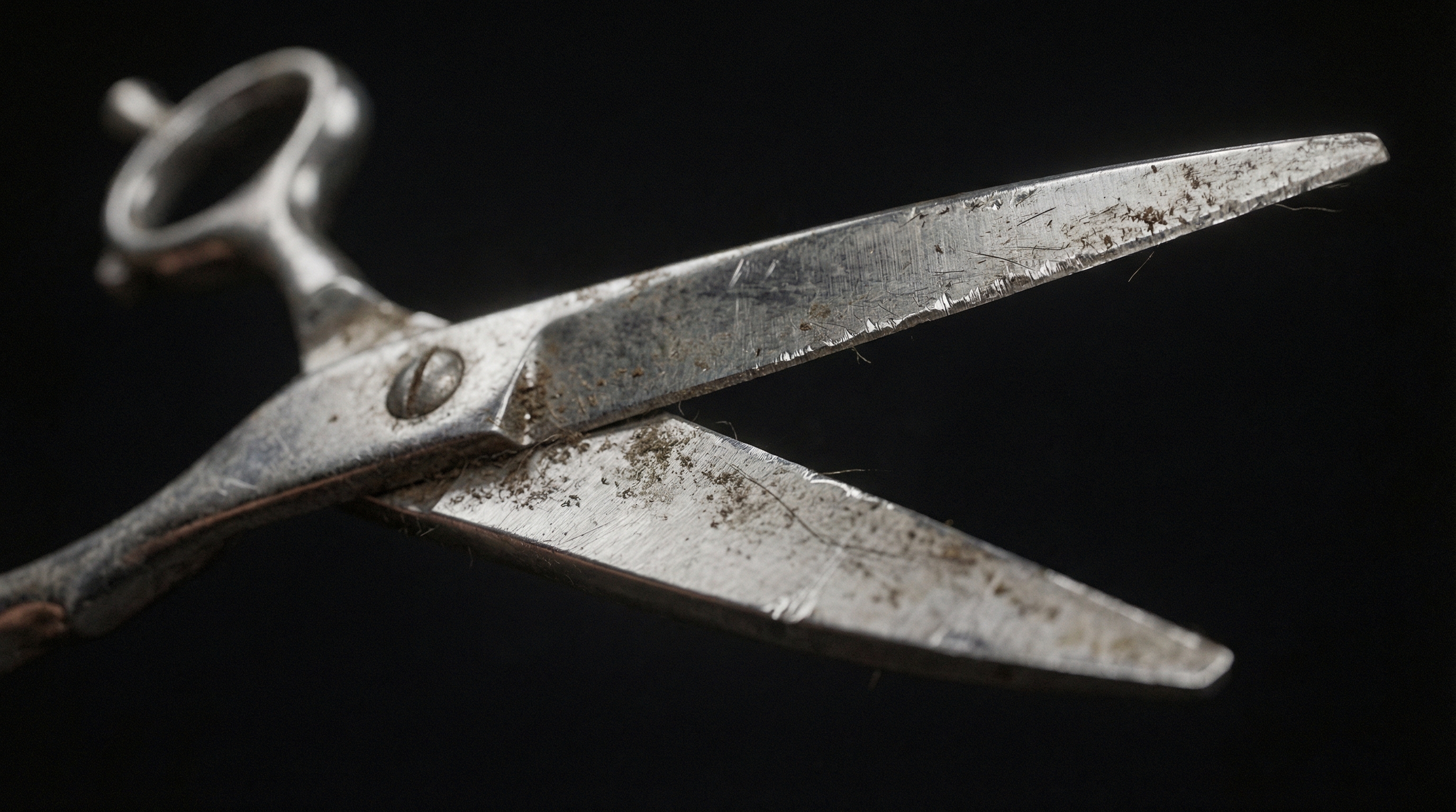 Tesoura profissional antes da restauração